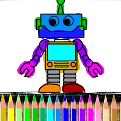 Desenho de Robô game pintado e colorido por Brisa o dia 11 de