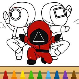 Desenho Para Colorir Jogo em Lula (Squid game) imprimir