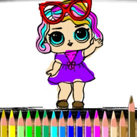 Desenho e Imagem Bonecas LOL Vestir para Colorir e Imprimir Grátis