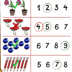 jogo de contagem para crianças pré-escolares. jogo matemático