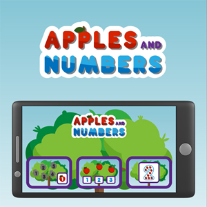 Jogo interativo – Números com maçãs do 1 ao 5