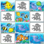 Jogo da memória com animais marinhos para colorir